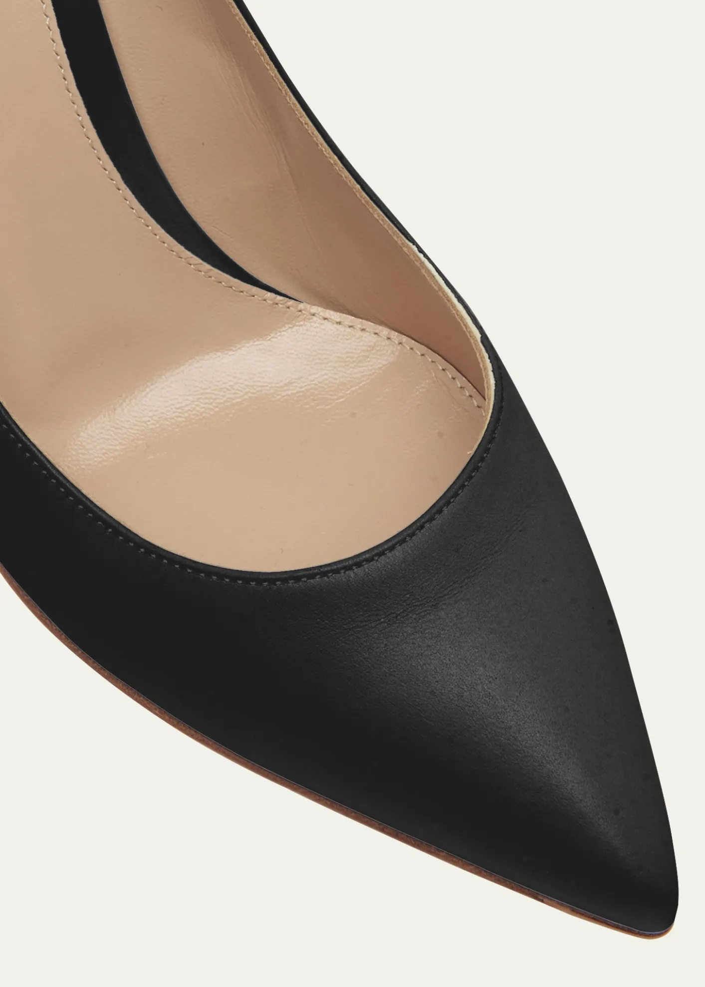 Gianvito RossiGianvito 85 Vitello Leather Point-Toe Pumps
