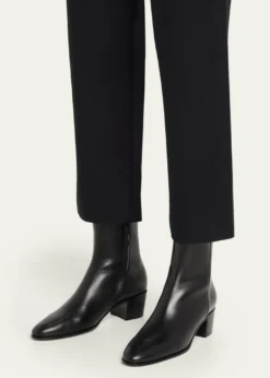 Gianvito RossiGlove Leather Block-Heel Booties