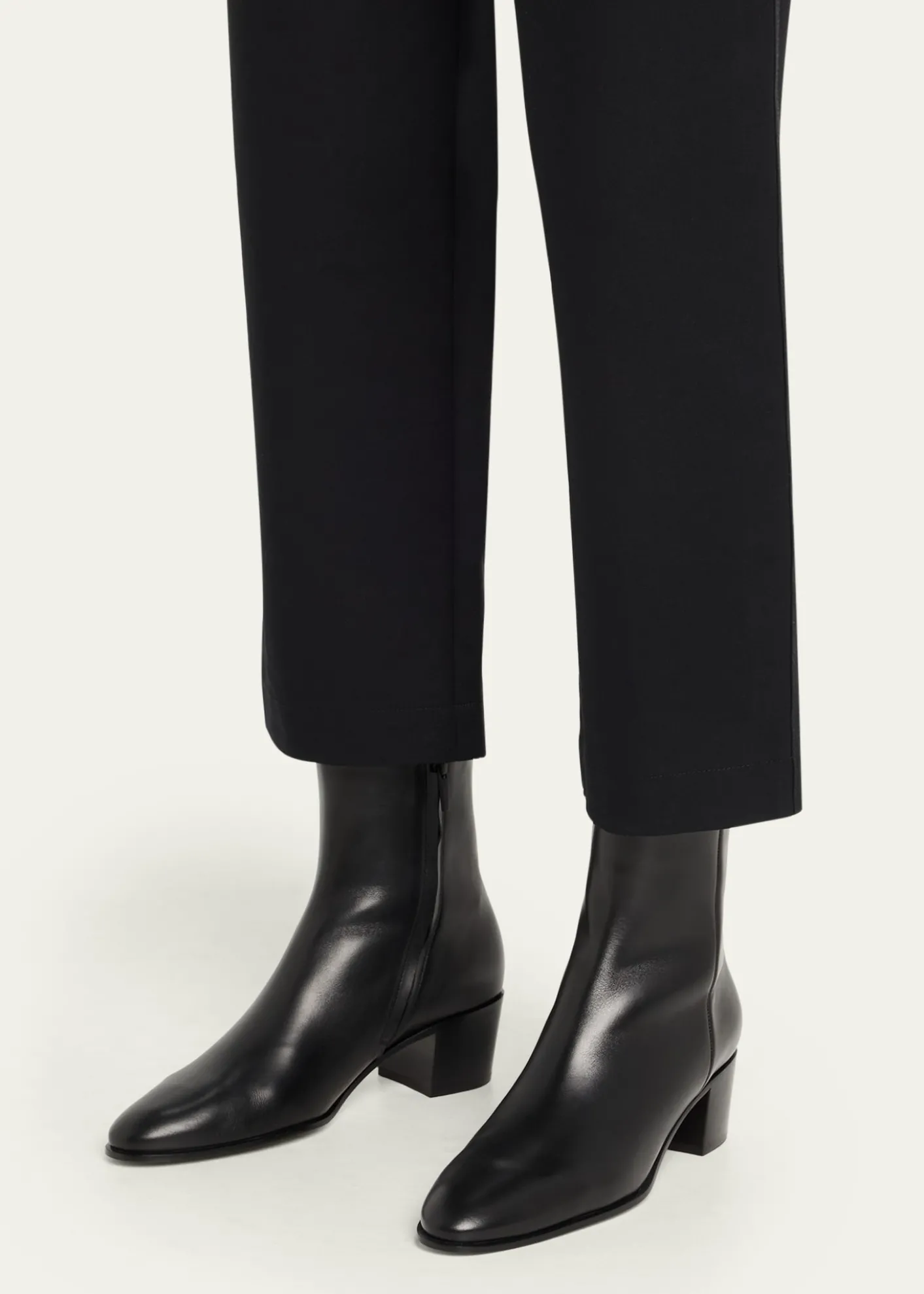 Gianvito RossiGlove Leather Block-Heel Booties