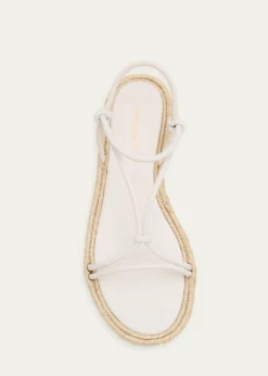 Gianvito RossiLeather Flat Espadrille Sandals