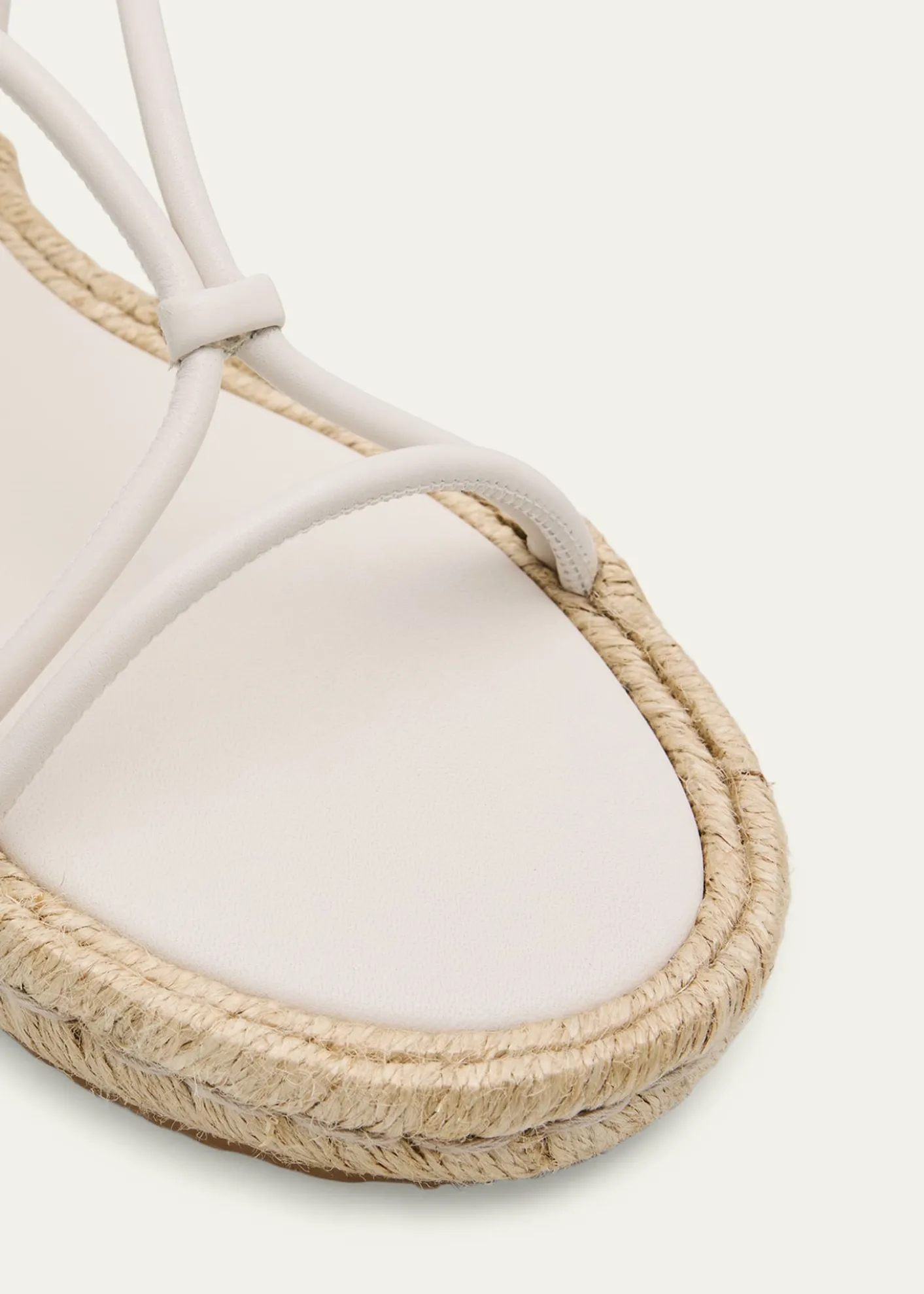 Gianvito RossiLeather Flat Espadrille Sandals