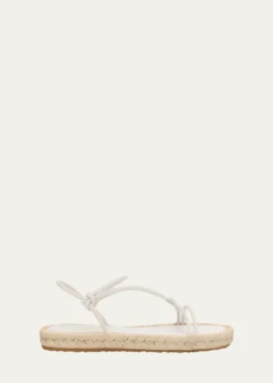 Gianvito RossiLeather Flat Espadrille Sandals