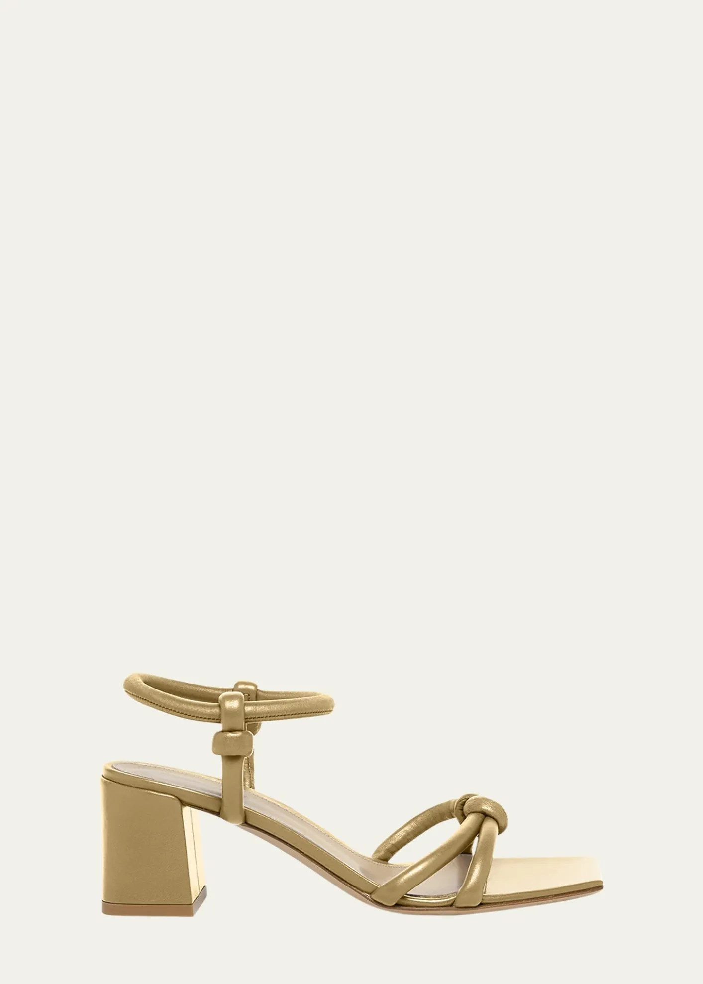Gianvito RossiLeather Knot Ankle-Strap Sandals