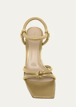 Gianvito RossiLeather Knot Ankle-Strap Sandals