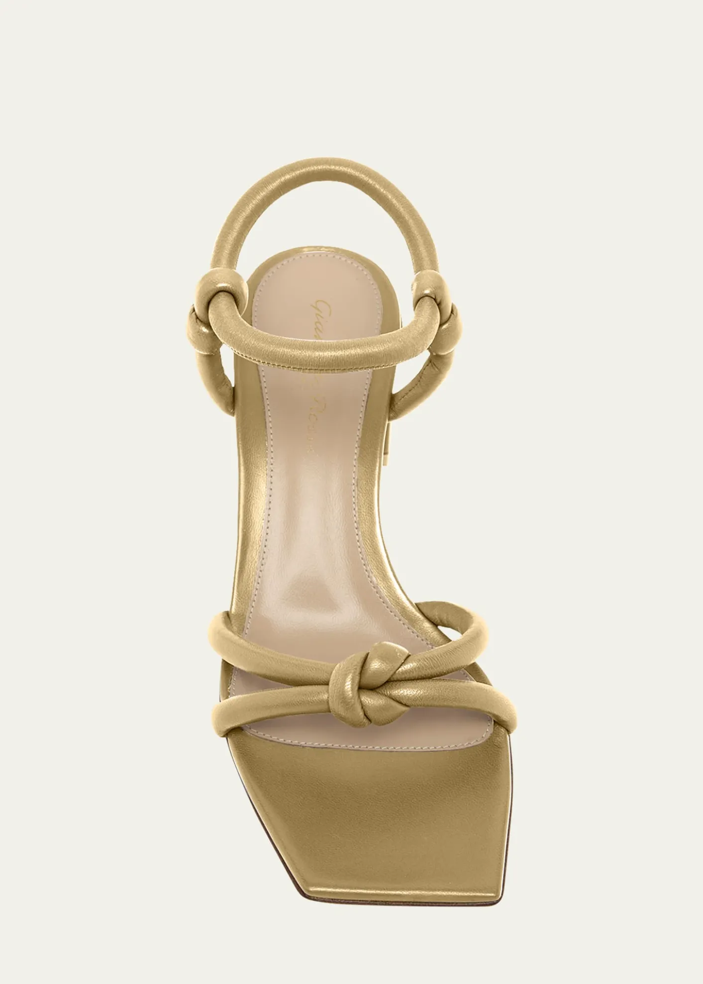Gianvito RossiLeather Knot Ankle-Strap Sandals