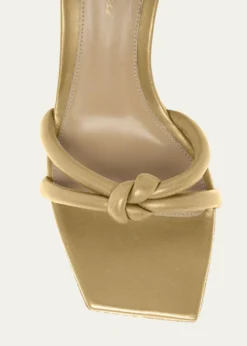 Gianvito RossiLeather Knot Ankle-Strap Sandals