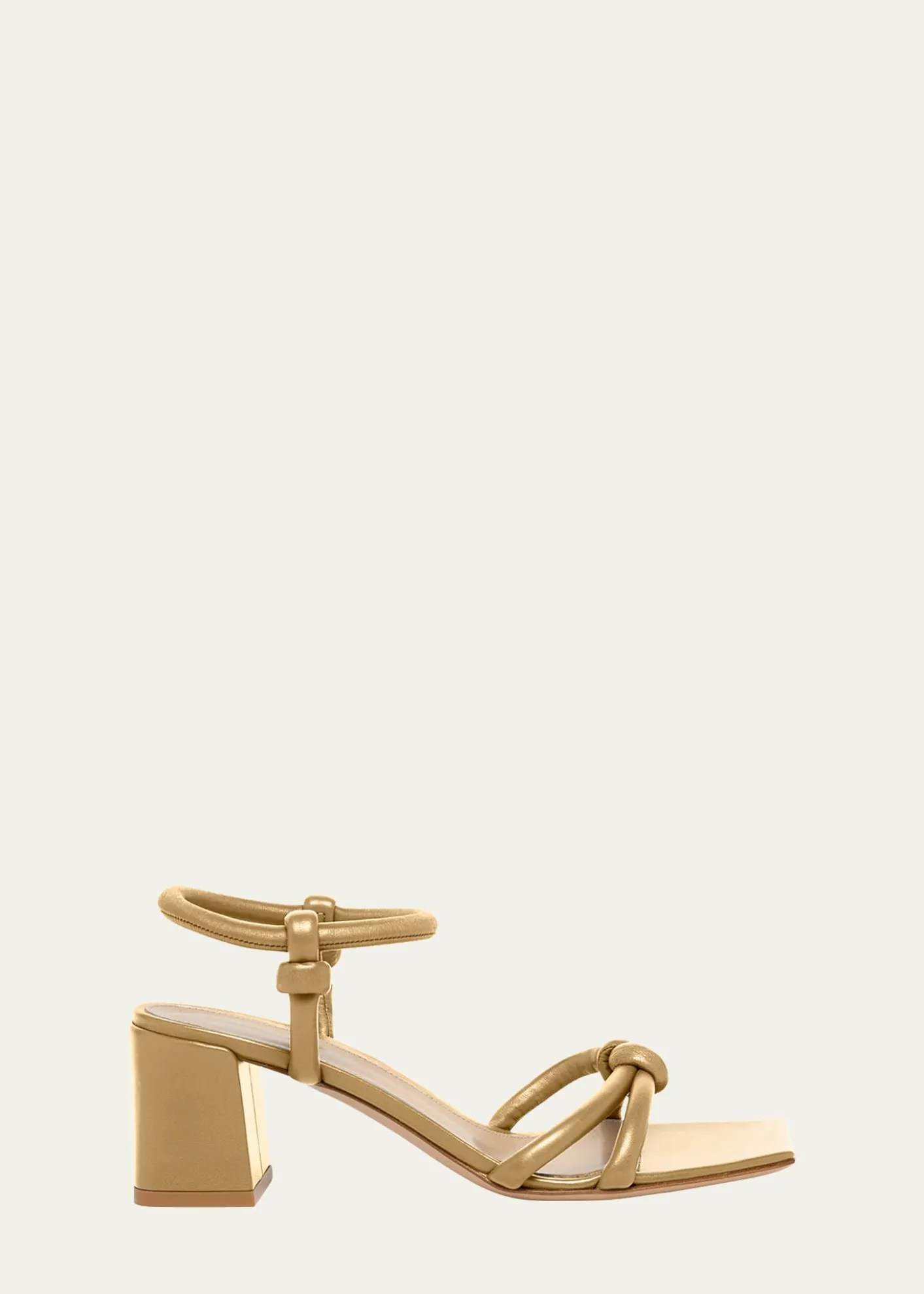 Gianvito RossiLeather Knot Ankle-Strap Sandals