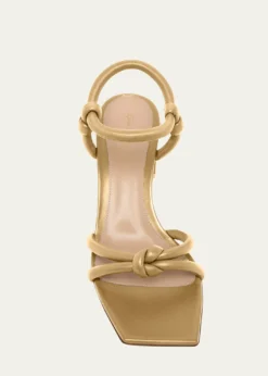 Gianvito RossiLeather Knot Ankle-Strap Sandals