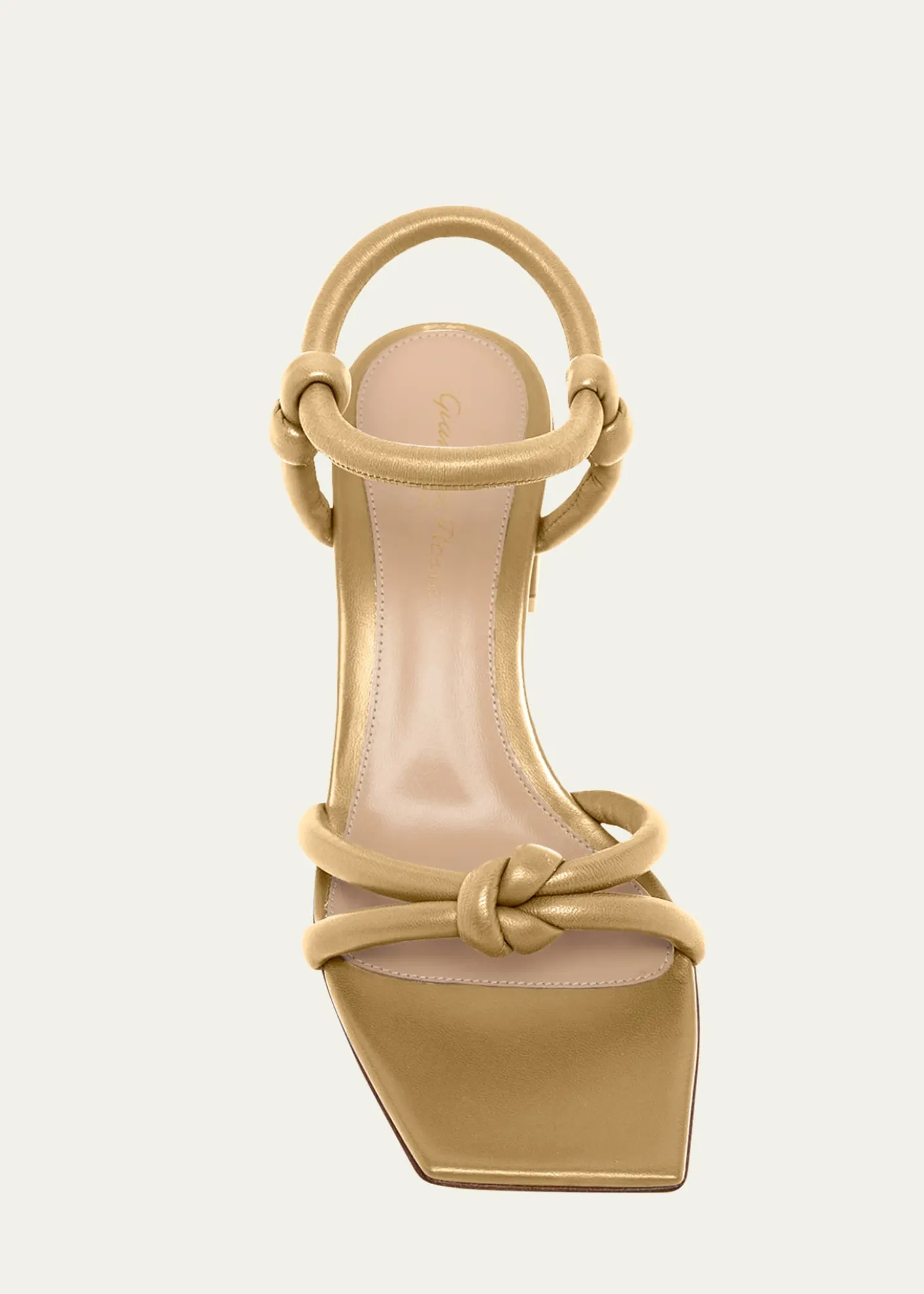 Gianvito RossiLeather Knot Ankle-Strap Sandals