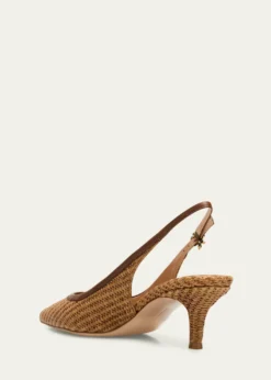 Gianvito RossiMarbella Raffia Slingback Pumps