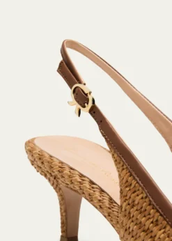 Gianvito RossiMarbella Raffia Slingback Pumps