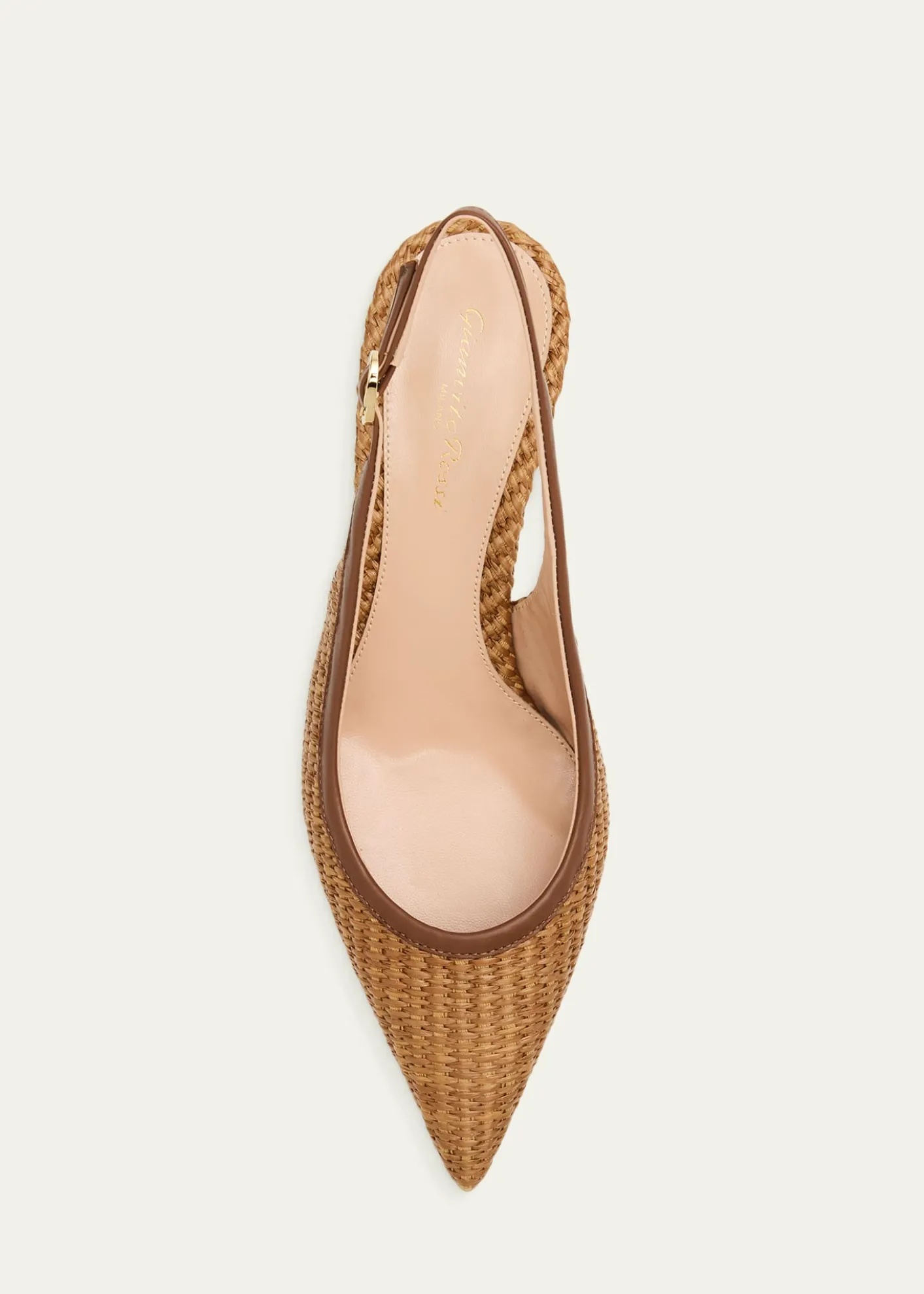 Gianvito RossiMarbella Raffia Slingback Pumps