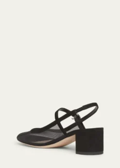 Gianvito RossiMesh Mary Jane Ballerina Pumps