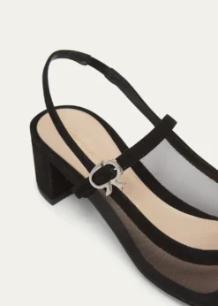Gianvito RossiMesh Mary Jane Ballerina Pumps