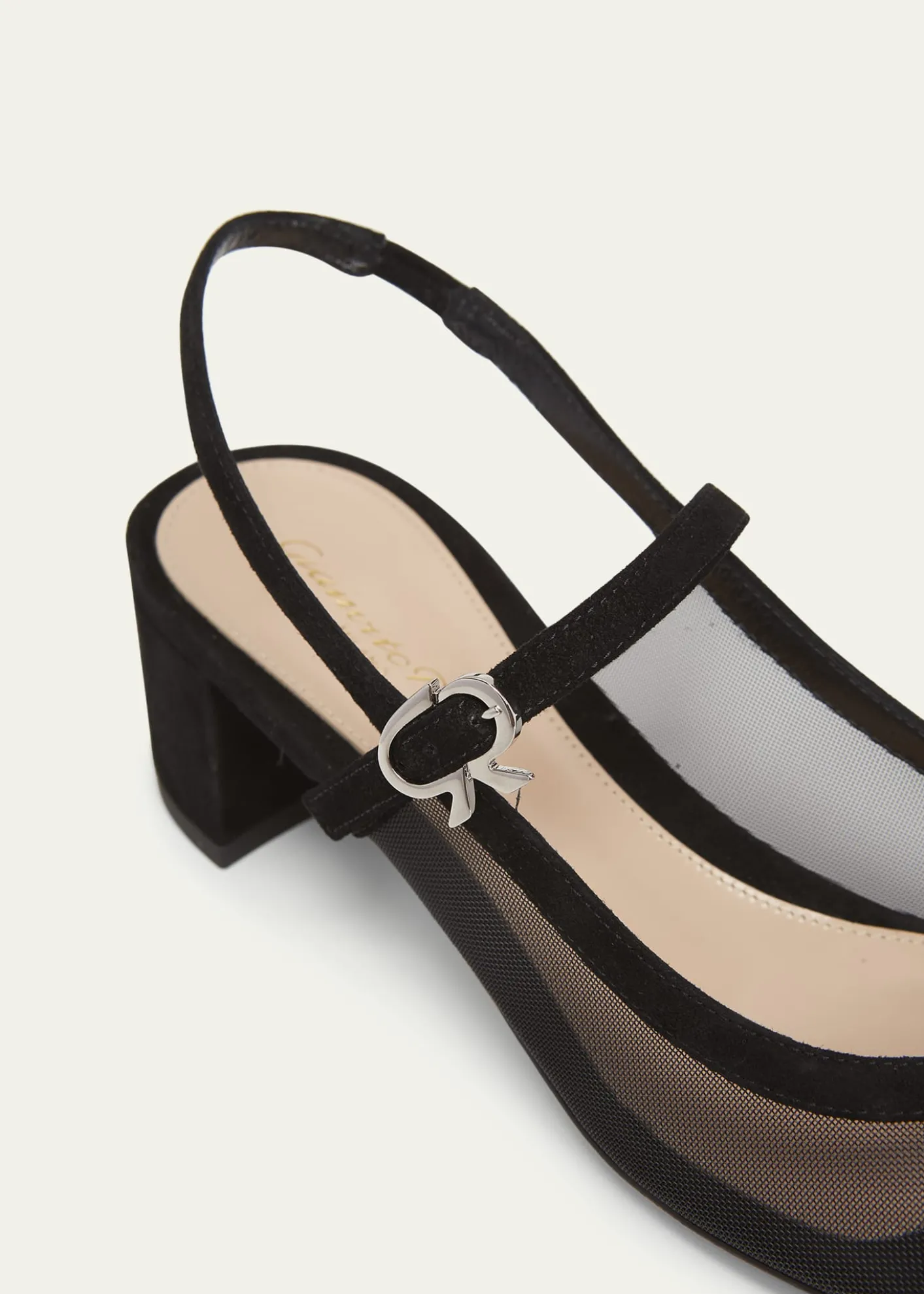Gianvito RossiMesh Mary Jane Ballerina Pumps