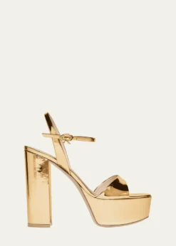Gianvito RossiMetallic Ankle-Strap Platform Sandals
