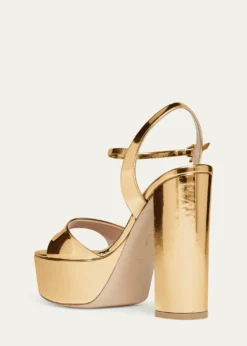 Gianvito RossiMetallic Ankle-Strap Platform Sandals