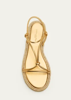 Gianvito RossiMetallic Nappa Leather Espadrille Sandals
