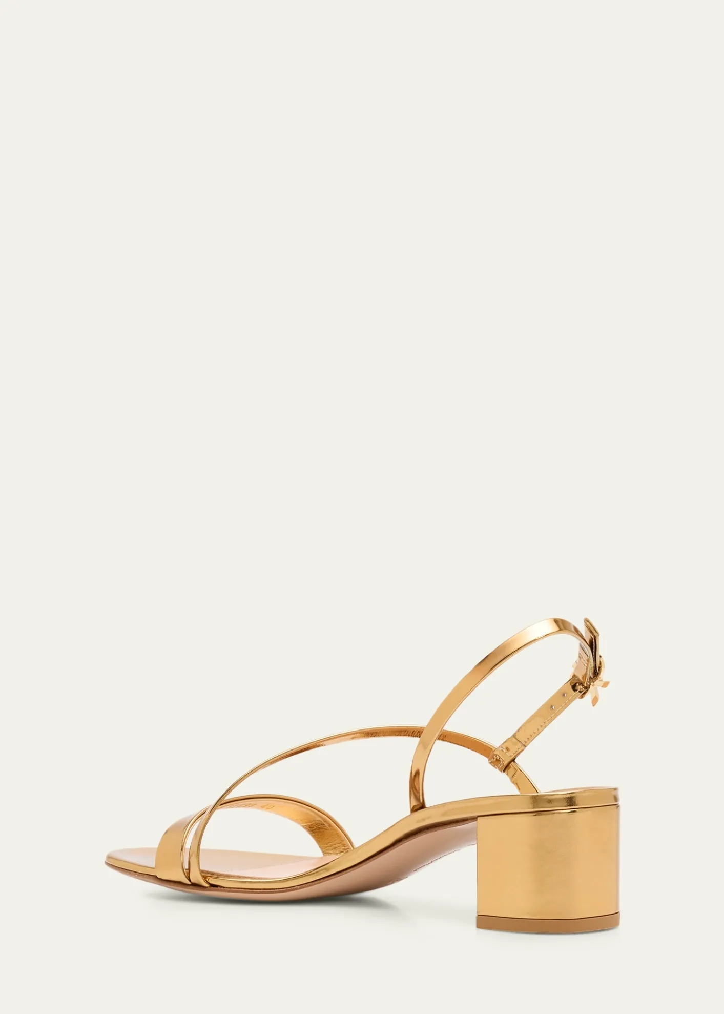 Gianvito Rossi45mm Betsy Metallic Leather Sandals
