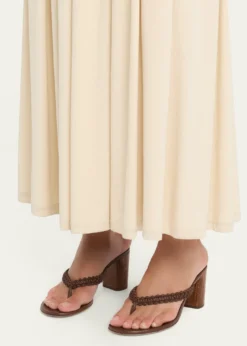 Gianvito Rossi70mm Braided Nappa Leather Thong Sandals