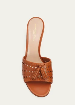 Gianvito Rossi70mm Cutout Leather Mule Sandals