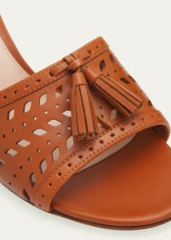 Gianvito Rossi70mm Cutout Leather Mule Sandals