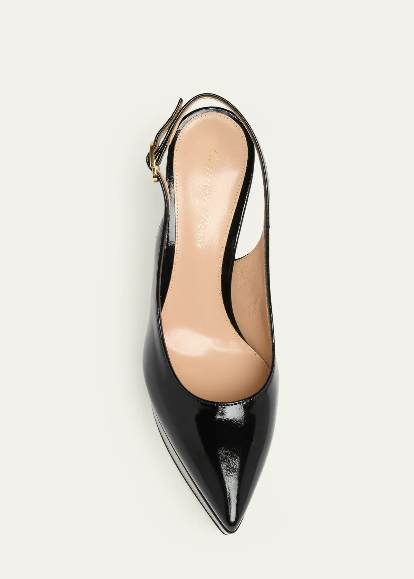 Gianvito Rossi85mm Dasha Patent Leather Platform Slingback Pumps