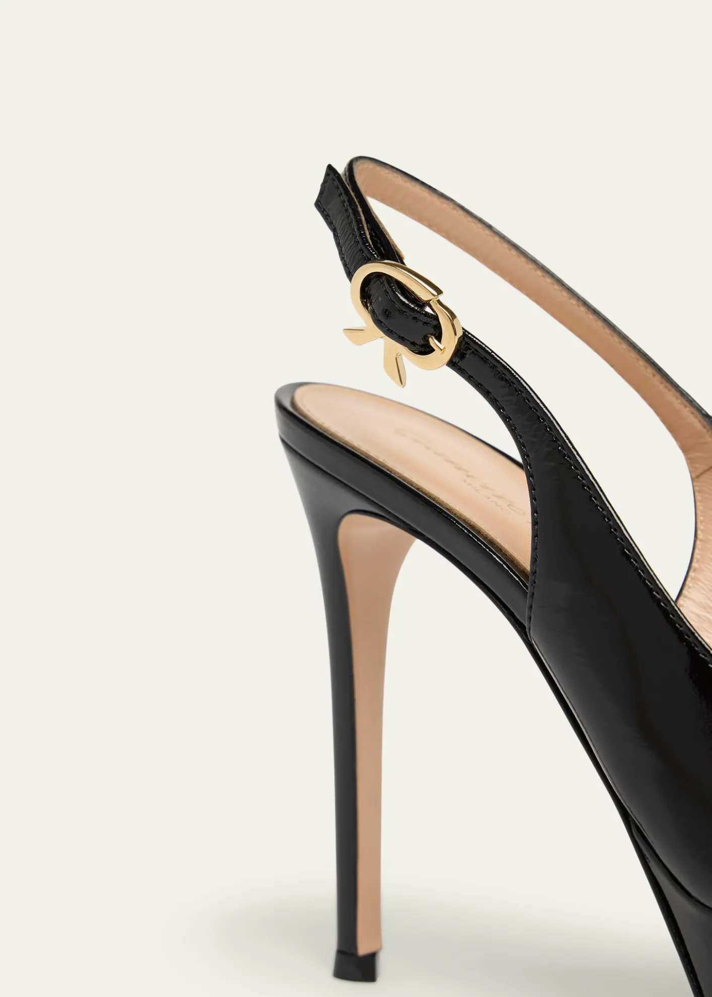 Gianvito Rossi85mm Dasha Patent Leather Platform Slingback Pumps