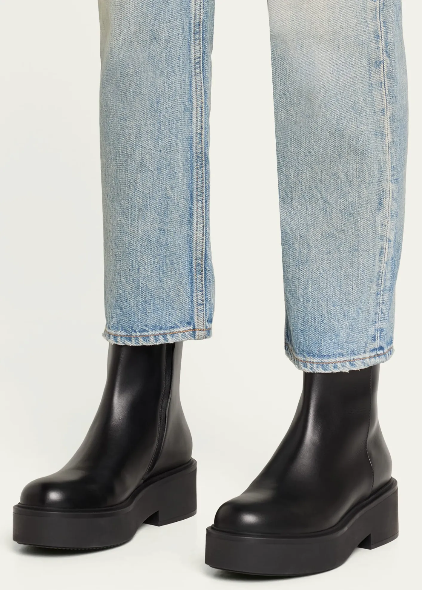 Gianvito Rossi20mm Hiro Leather Ankle Boots