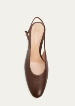 Gianvito Rossi45mm Leather Slingback Pumps