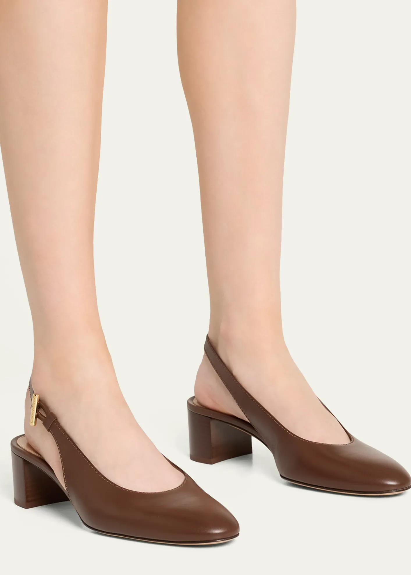 Gianvito Rossi45mm Leather Slingback Pumps