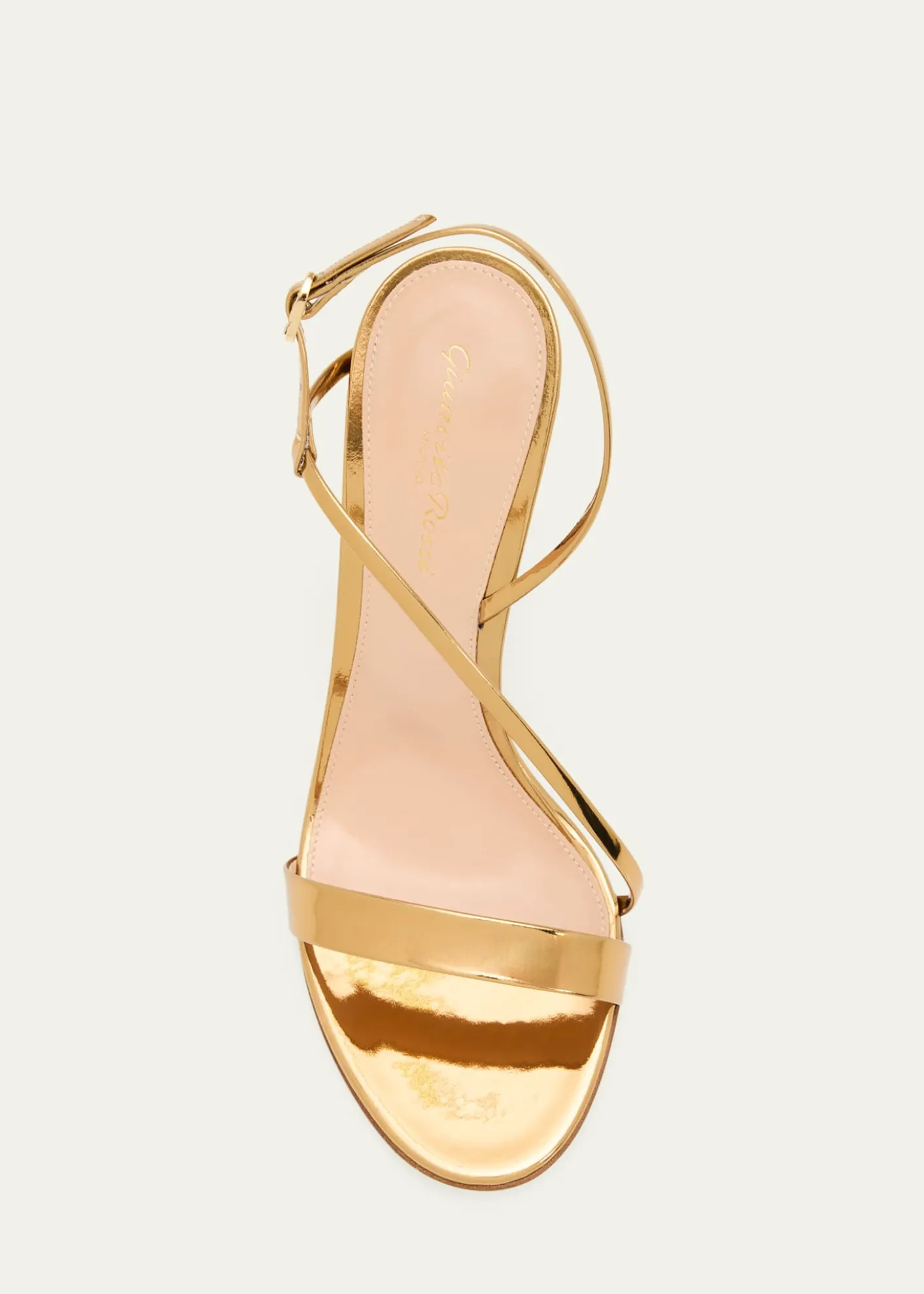 Gianvito Rossi95mm Manhattan Metallic Leather Sandals