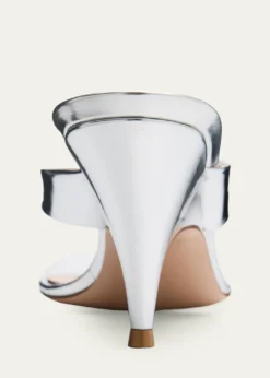 Gianvito Rossi70mm Metallic Leather Thong Sandals