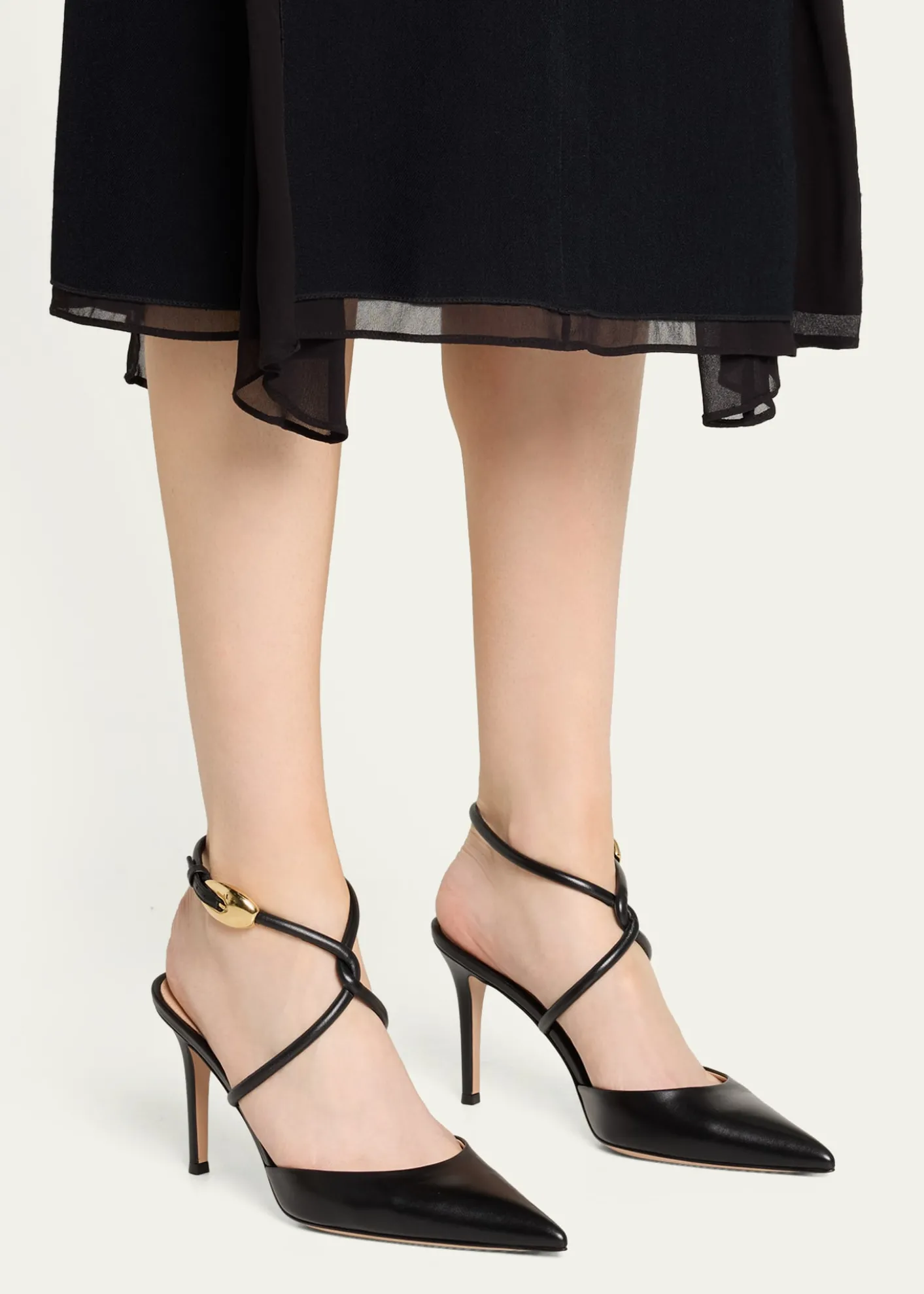 Gianvito Rossi85mm Nappa Leather Slingback Pumps
