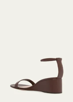 Gianvito Rossi45mm Nappa Leather Wedge Sandals