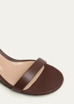 Gianvito Rossi45mm Nappa Leather Wedge Sandals