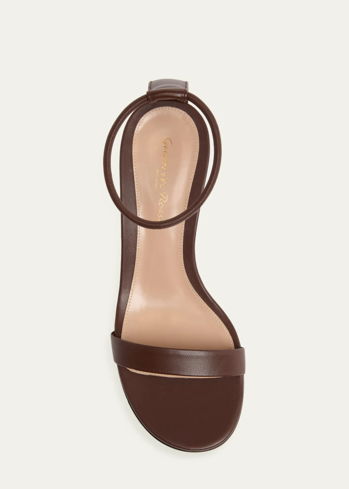 Gianvito Rossi45mm Nappa Leather Wedge Sandals