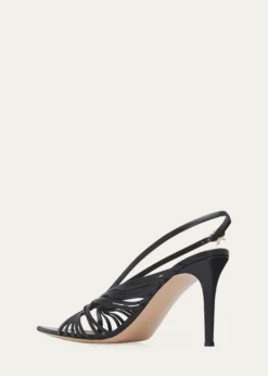 Gianvito Rossi85mm Strappy Leather Pointed-Toe Sandals