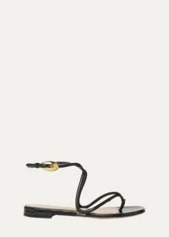 Gianvito RossiNapa Leather Twisted-Strap Sandals