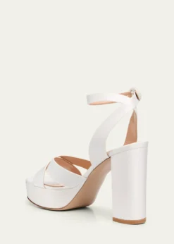 Gianvito RossiSabrina Satin Crisscross Ankle-Strap Platform Sandals