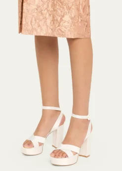 Gianvito RossiSabrina Satin Crisscross Ankle-Strap Platform Sandals