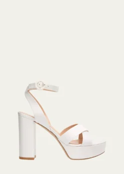 Gianvito RossiSabrina Satin Crisscross Ankle-Strap Platform Sandals