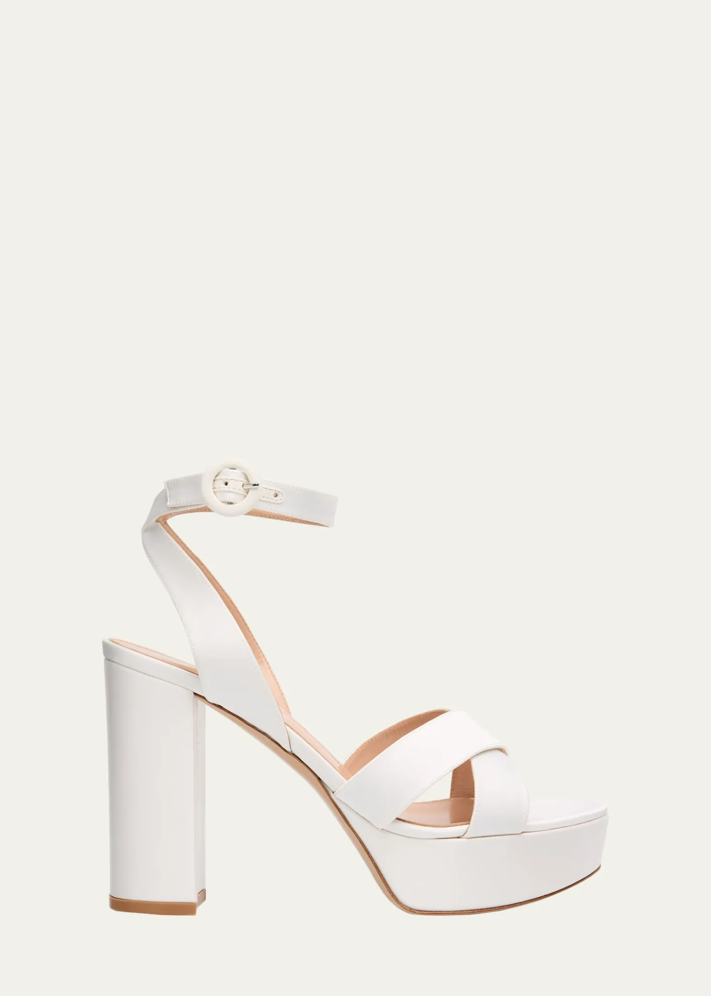 Gianvito RossiSabrina Satin Crisscross Ankle-Strap Platform Sandals