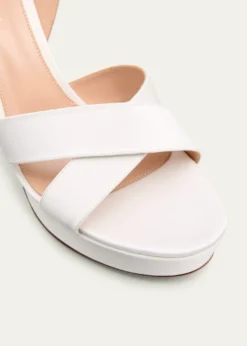 Gianvito RossiSabrina Satin Crisscross Ankle-Strap Platform Sandals