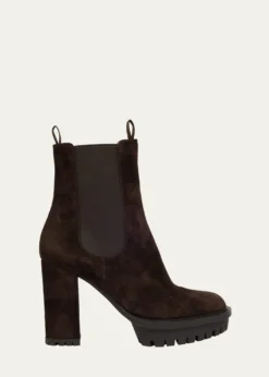 Gianvito RossiSuede Lug-Sole Booties