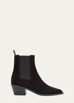Gianvito RossiWylie Suede Western Chelsea Booties