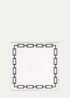 GINORI 1735Catene Black Squared Plate