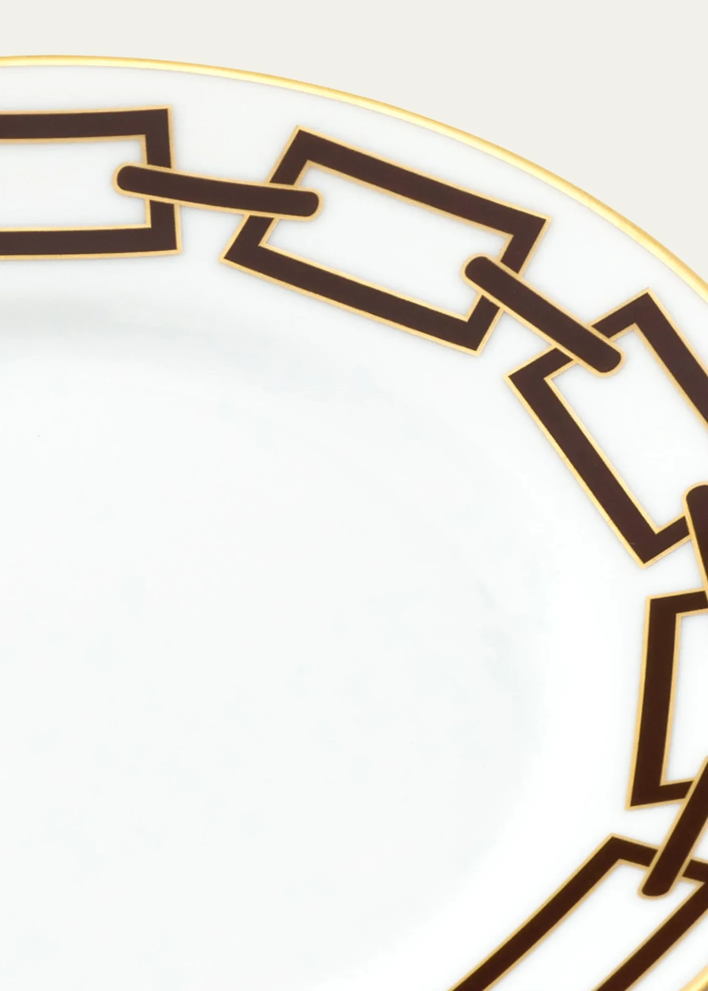 GINORI 1735Catene Ebano Flat Bread Plate