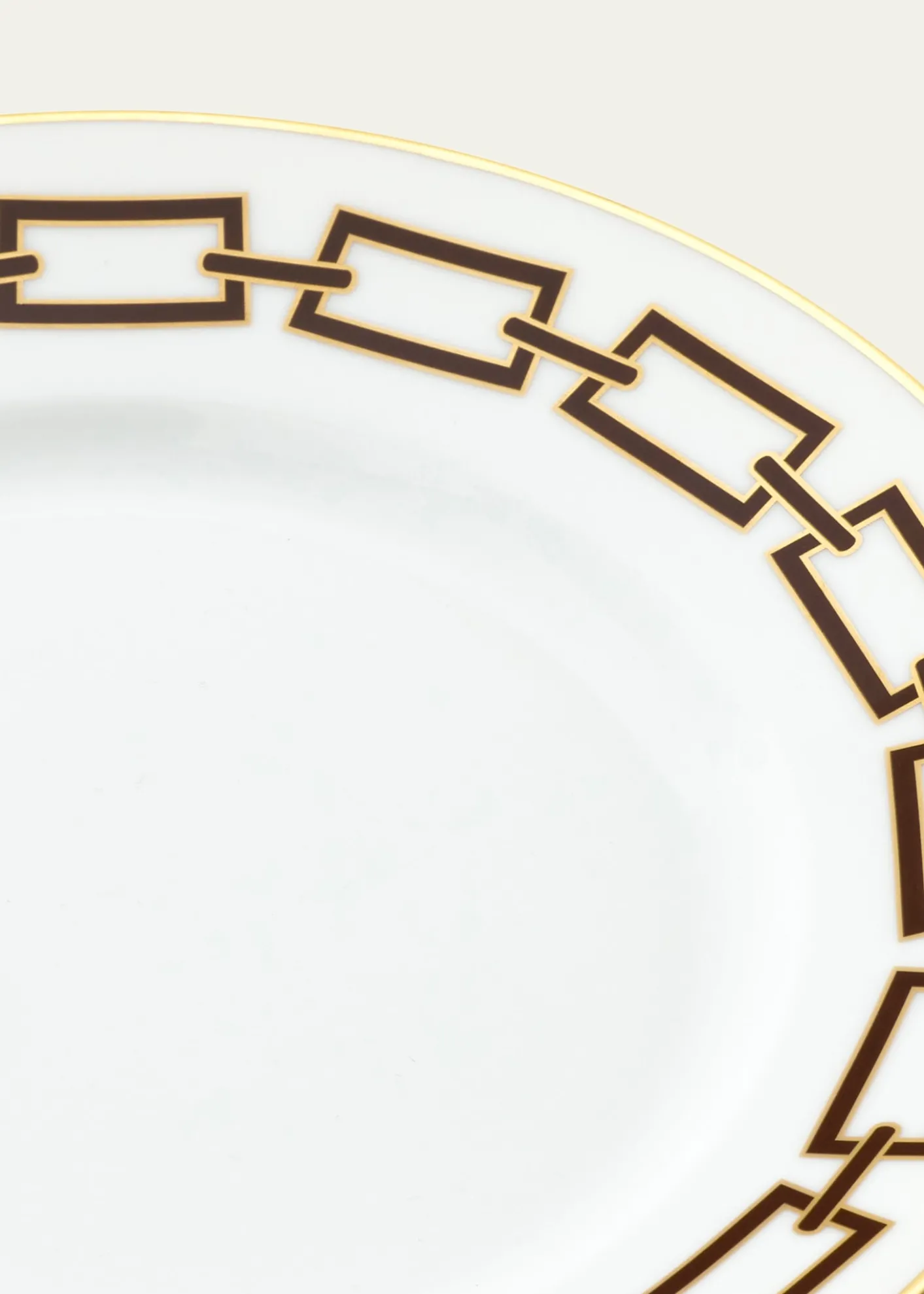 GINORI 1735Catene Ebano Flat Dessert Plate