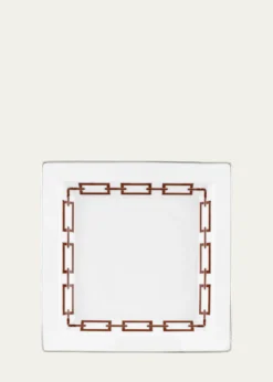 GINORI 1735Catene Scarlatto Large Square Change Tray